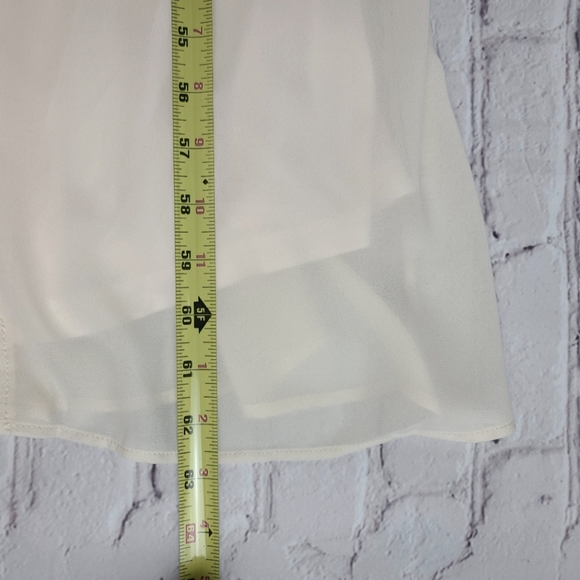 Windsor Size Small Kaylee Formal Chiffon Lace-Up Long Dress  Cream NEW - Picture 10 of 11